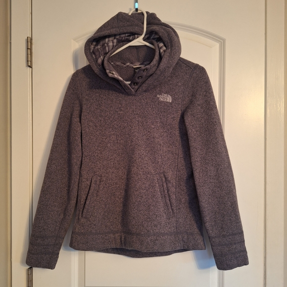 The North Face Heathered Purple Hoodie - Picture 1 of 8